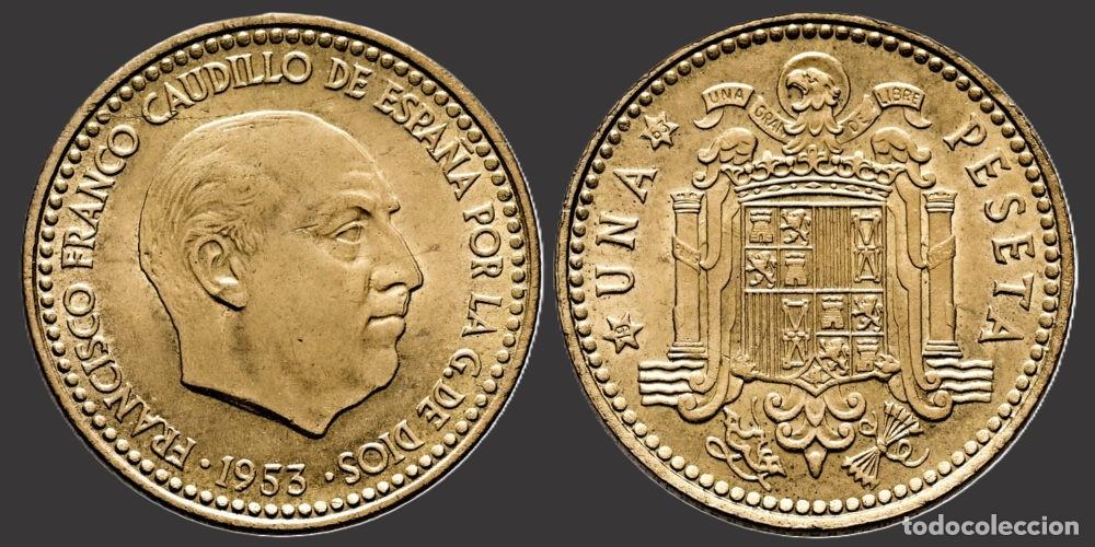 Monedas Franco: SPAIN 1 PESETA 1953*19-63