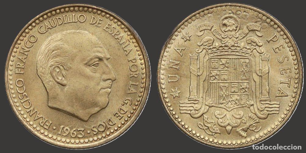 Monedas Franco: SPAIN 1 PESETA 1963*19-63