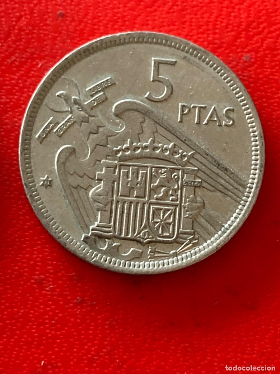 Monedas Franco: M&uuml;nze M&uuml;nzen Umlaufm&uuml;nze Spanien 5 Pesetas 1957 im Stern 71