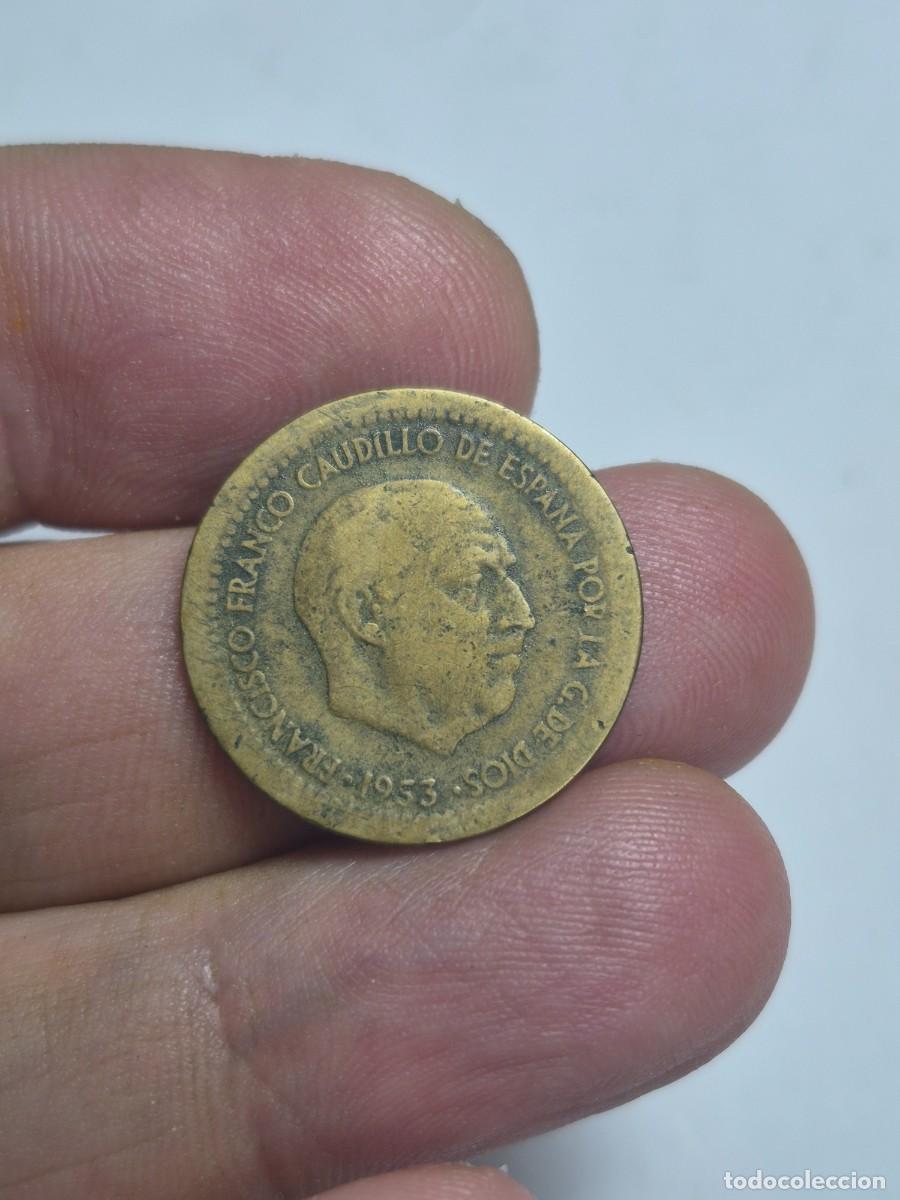 Monedas Franco: NT/ ERROR ACU&Ntilde;ACION 1 PESETA FRANCO CANTO MAS DELGADO Y SIN ACU&Ntilde;AR (E1293)