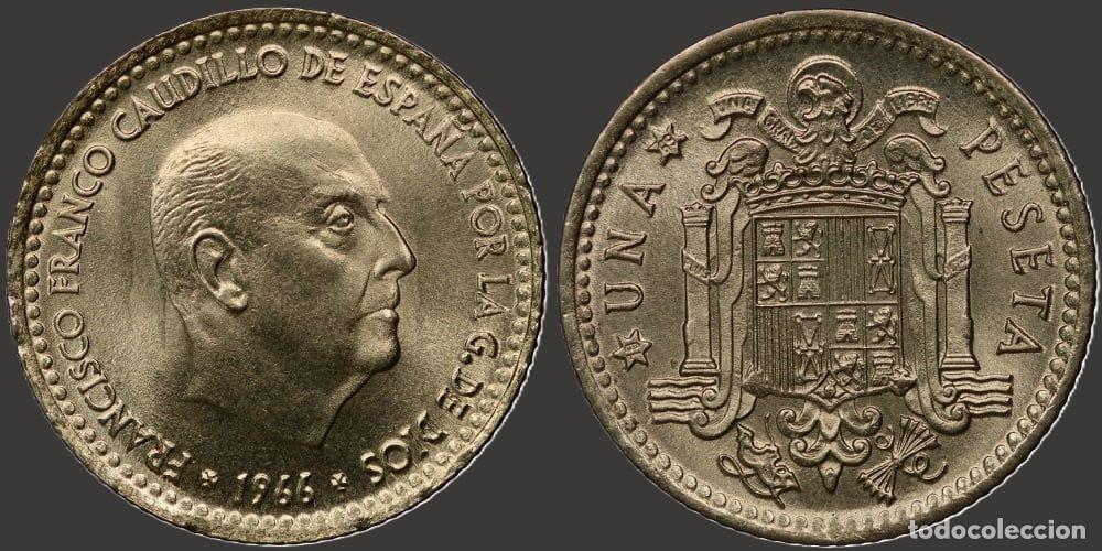 Monedas Franco: SPAIN 1 PESETA 1966*19-69 UNC