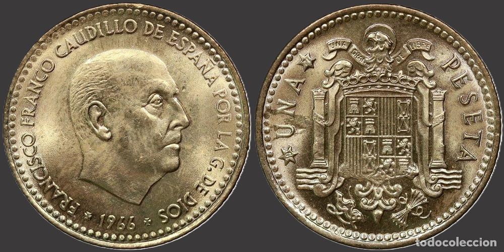 Monedas Franco: SPAIN 1 PESETA 1966*19-71 UNC