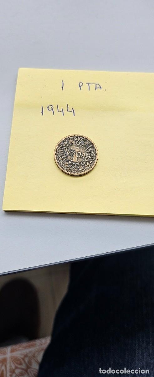 Monedas Franco: Moneda de 1 peseta a&ntilde;o 1944
