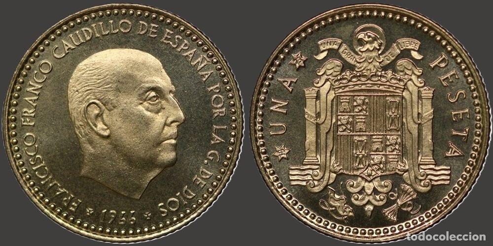 Monedas Franco: SPAIN 1 PESETA 1966*19-73 PROFF