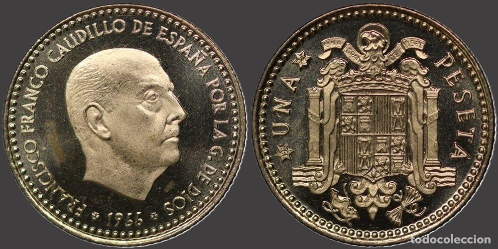 Monedas Franco: SPAIN 1 PESETA 1966*19-74 PROFF