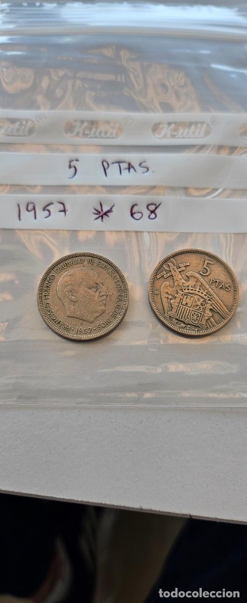 Monedas Franco: Moneda de 5pesetas, a&ntilde;o 1957 - Foto 1