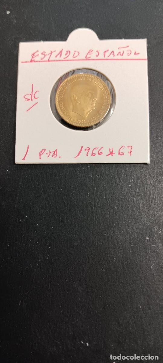 Monedas Franco: ESPA&Ntilde;A 1 PESETA 1966 ESTRELLAS 1967 S/C KM=796 (ALUMINIO-BRONCE)