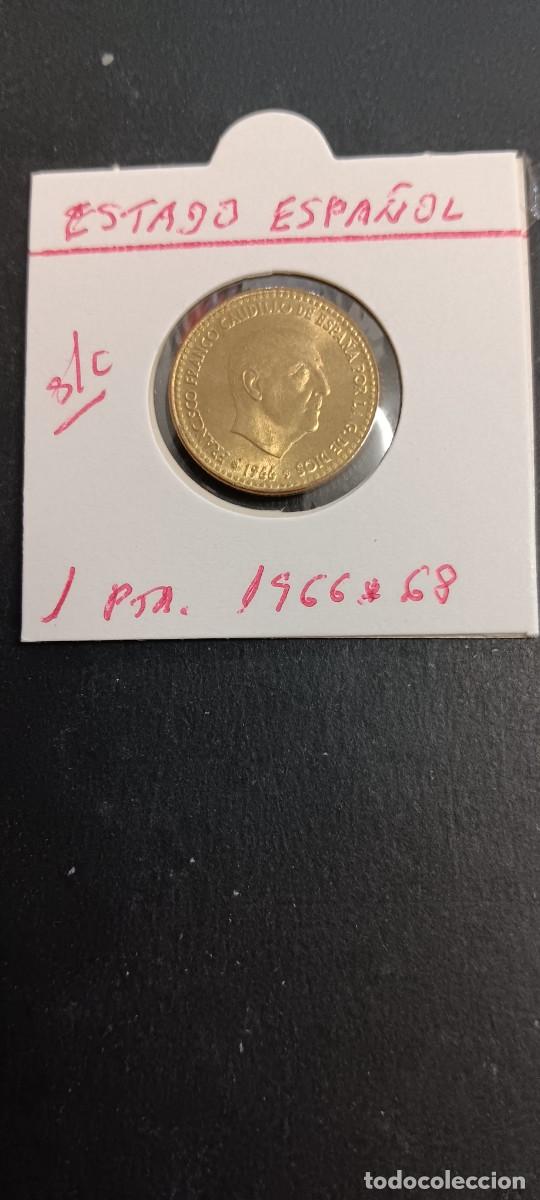Monedas Franco: ESPA&Ntilde;A 1 PESETA 1966 ESTRELLAS 1968 S/C KM=796 (ALUMINIO-BRONCE)
