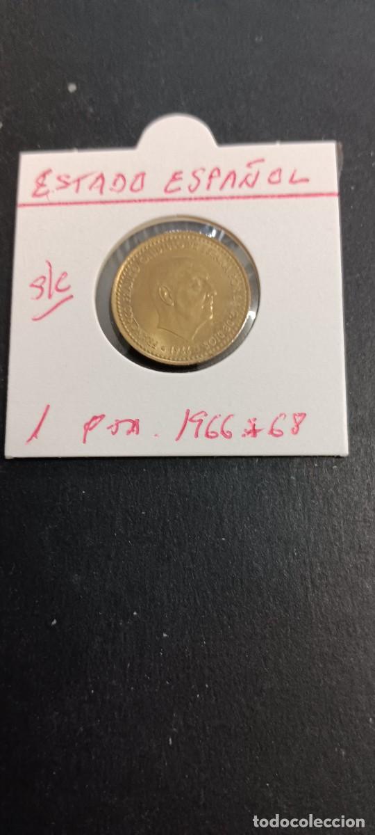 Monedas Franco: ESPA&Ntilde;A 1 PESETA 1966 ESTRELLAS 1968 S/C KM=796 (ALUMINIO-BRONCE)