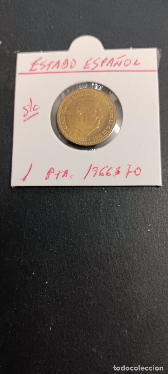 Monedas Franco: ESPA&Ntilde;A 1 PESETA 1966 ESTRELLAS 1970 S/C KM=796 (ALUMINIO-BRONCE)