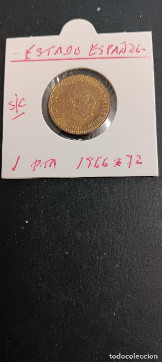 Monedas Franco: ESPA&Ntilde;A 1 PESETA 1966 ESTRELLAS 1972 S/C KM=796 (ALUMINIO-BRONCE)