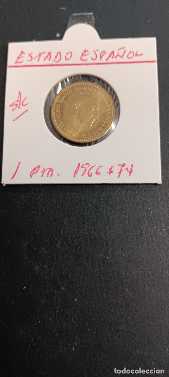 Monedas Franco: ESPA&Ntilde;A 1 PESETA 1966 ESTRELLAS 1974 S/C KM=796 (ALUMINIO-BRONCE)