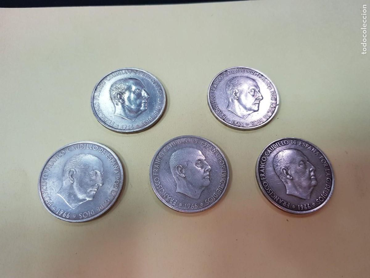 Monedas Franco: ESPA&Ntilde;A- LOTE DE 5 MONEDAS DE 100 PESETAS-1966