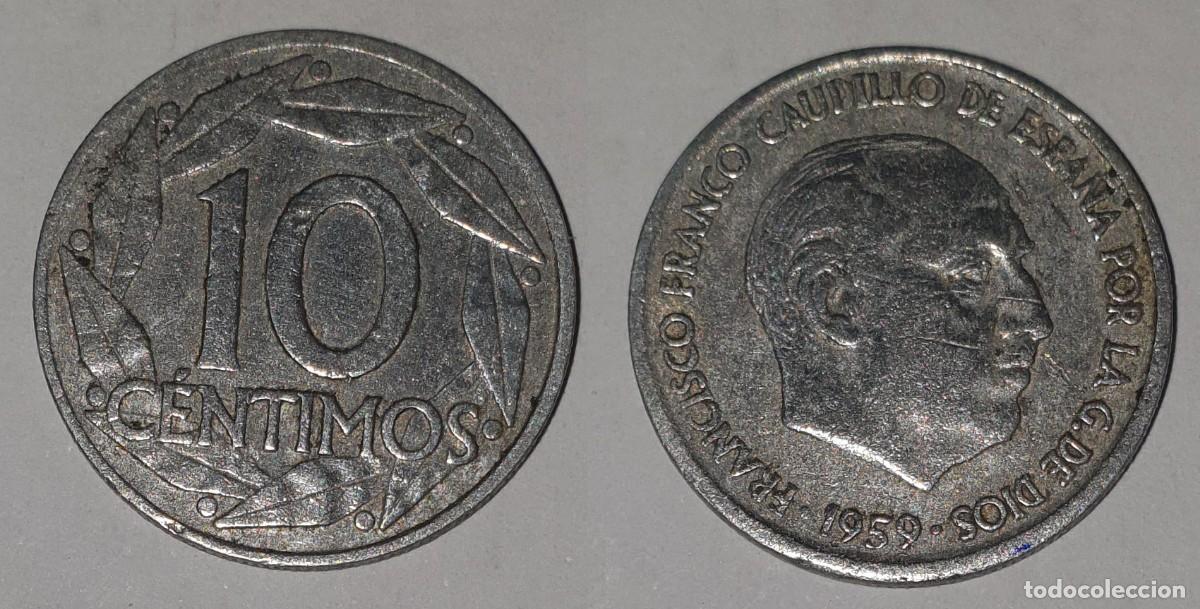 Monedas Franco: Espa&ntilde;a 10 c&eacute;ntimos, 1959 &ndash; KM# 790