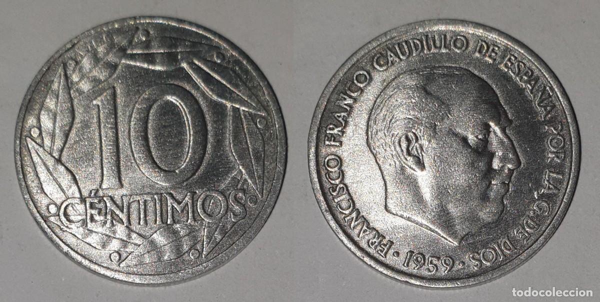 Monedas Franco: Espa&ntilde;a 10 c&eacute;ntimos, 1959 &ndash; KM# 790