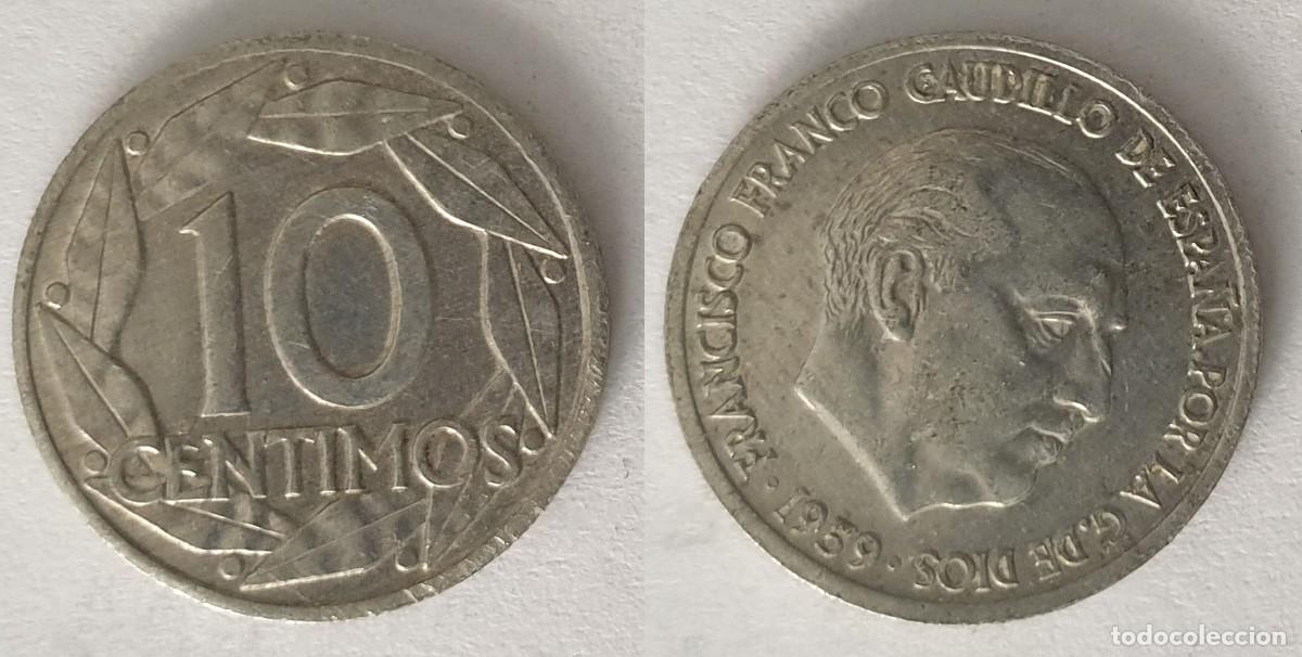 Monedas Franco: Espa&ntilde;a 10 c&eacute;ntimos, 1959 &ndash; KM# 790