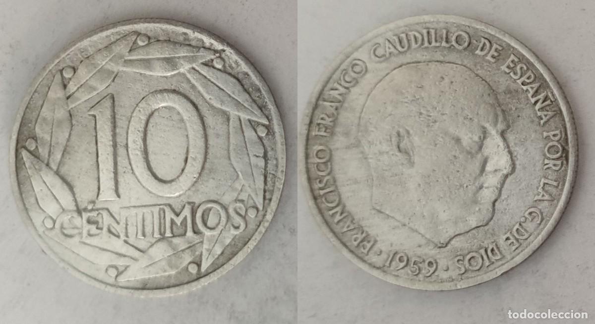 Monedas Franco: Espa&ntilde;a 10 c&eacute;ntimos, 1959 &ndash; KM# 790