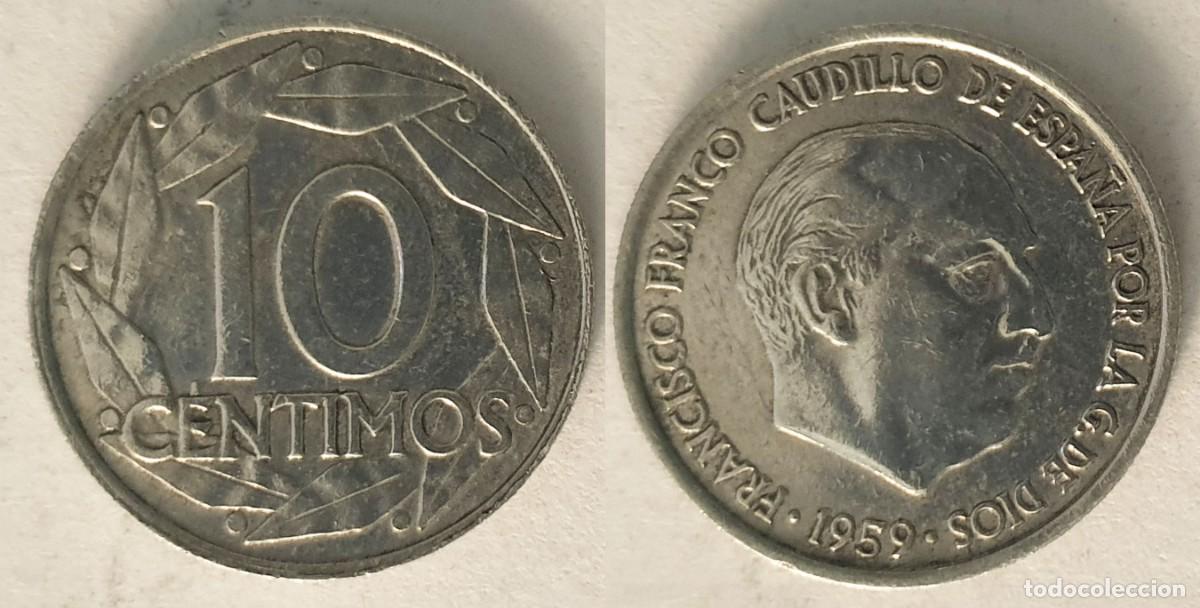 Monedas Franco: Espa&ntilde;a 10 c&eacute;ntimos, 1959 &ndash; KM# 790