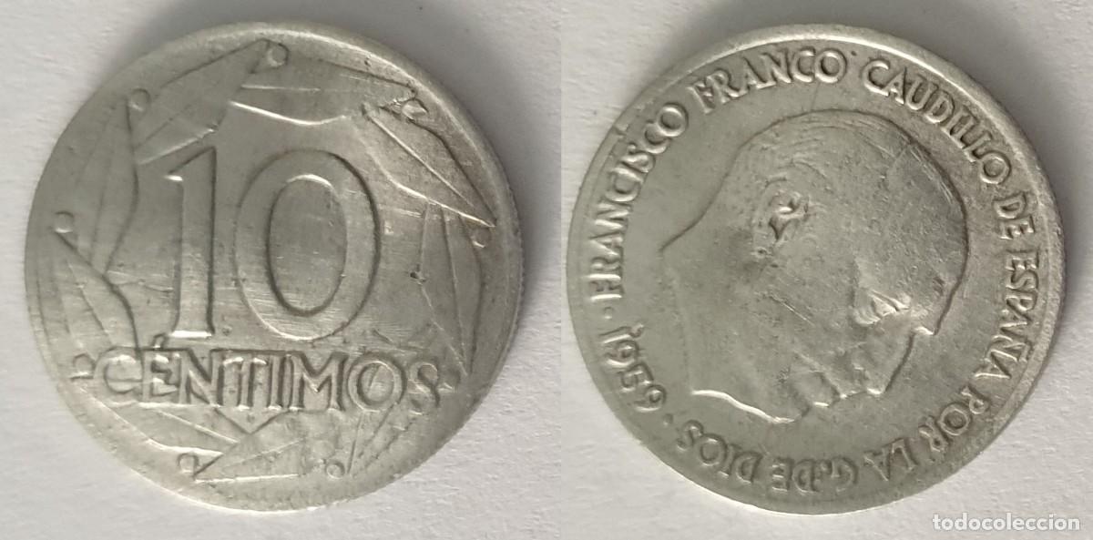 Monedas Franco: Espa&ntilde;a 10 c&eacute;ntimos, 1959 &ndash; KM# 790