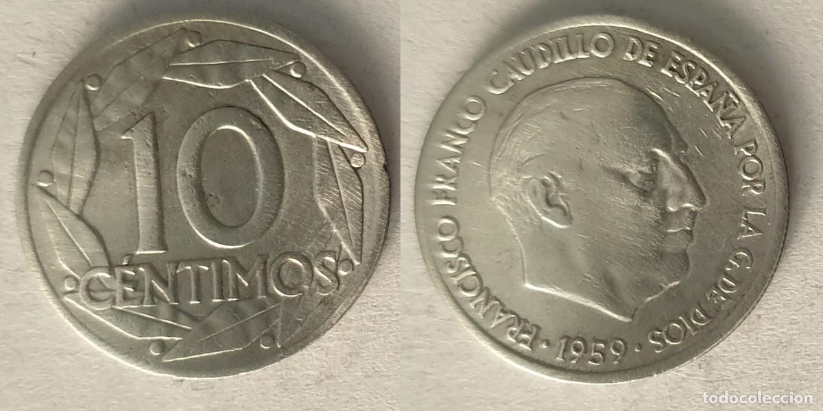 Monedas Franco: Espa&ntilde;a 10 c&eacute;ntimos, 1959 &ndash; KM# 790