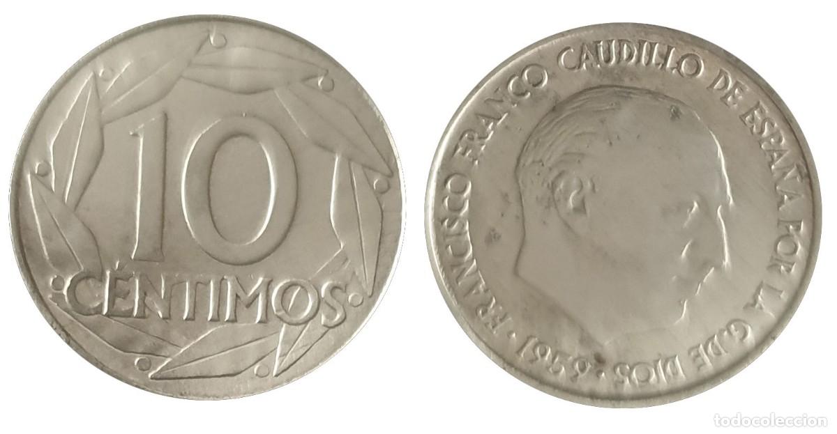 Monedas Franco: Espa&ntilde;a 10 c&eacute;ntimos, 1959 &ndash; KM# 790