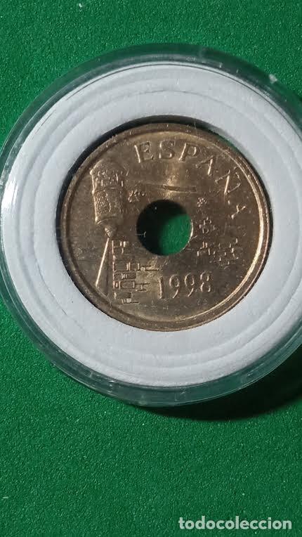 Monedas Franco: Moneda 25 Ptas 1998 Ceuta , Con errores