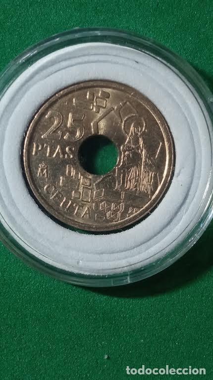 Monedas Franco: Moneda 25 Ptas 1998 Ceuta , Con errores