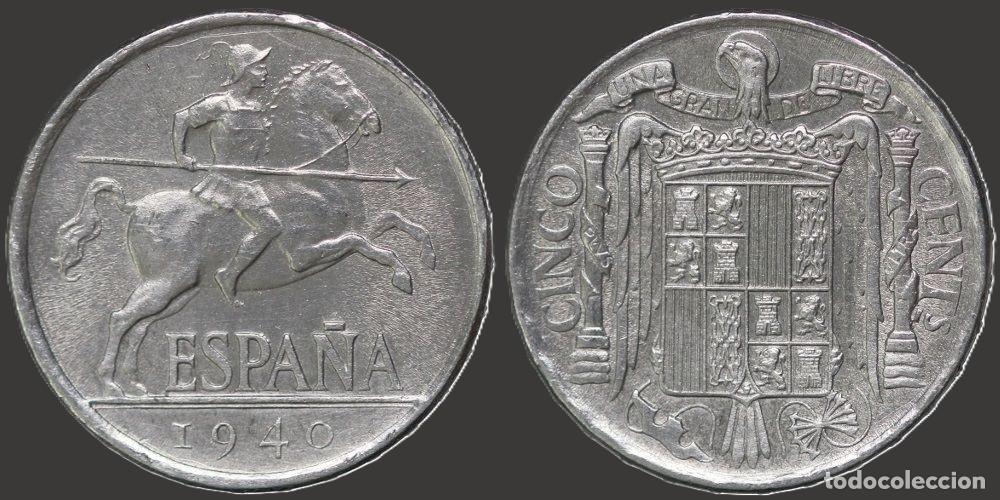Monedas Franco: SPAIN 5 CENTS 1940 UNC