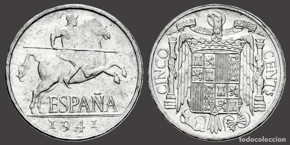 Monedas Franco: SPAIN 5 CENTS 1941 VERY GOOD CONDITION