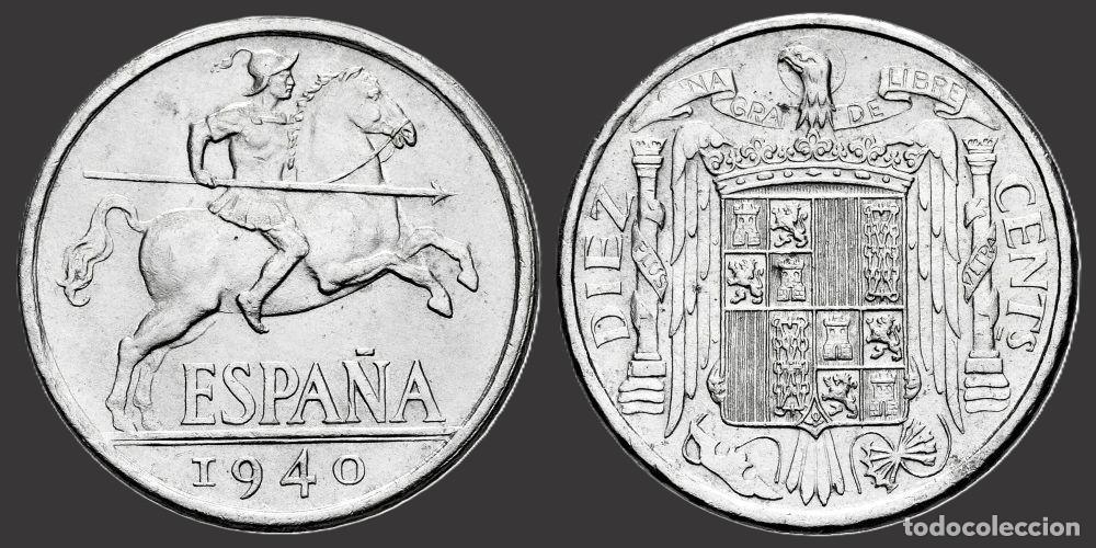 Monedas Franco: SPAIN 10 CENTS 1940 VERY GOOD CONDITION