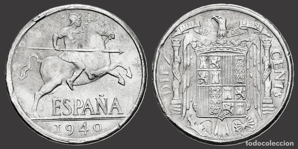 Monedas Franco: SPAIN 10 CENTS 1940 VERY GOOD CONDITION