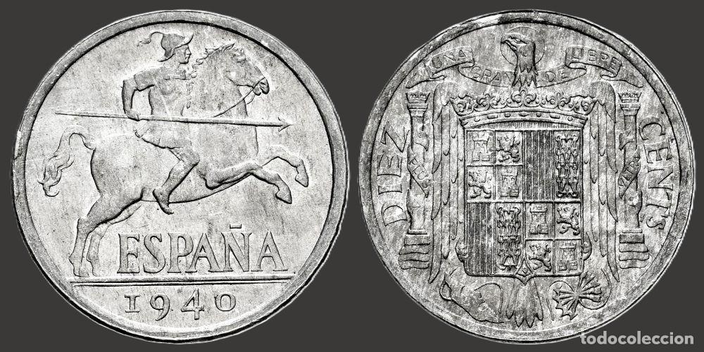 Monedas Franco: SPAIN 10 CENTS 1940 UNC