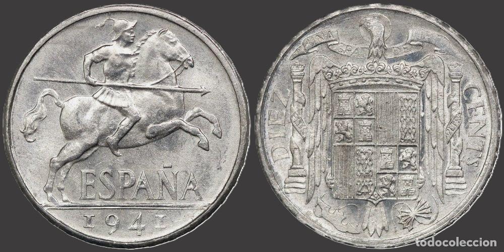 Monedas Franco: SPAIN 10 CENTS 1941 UNC