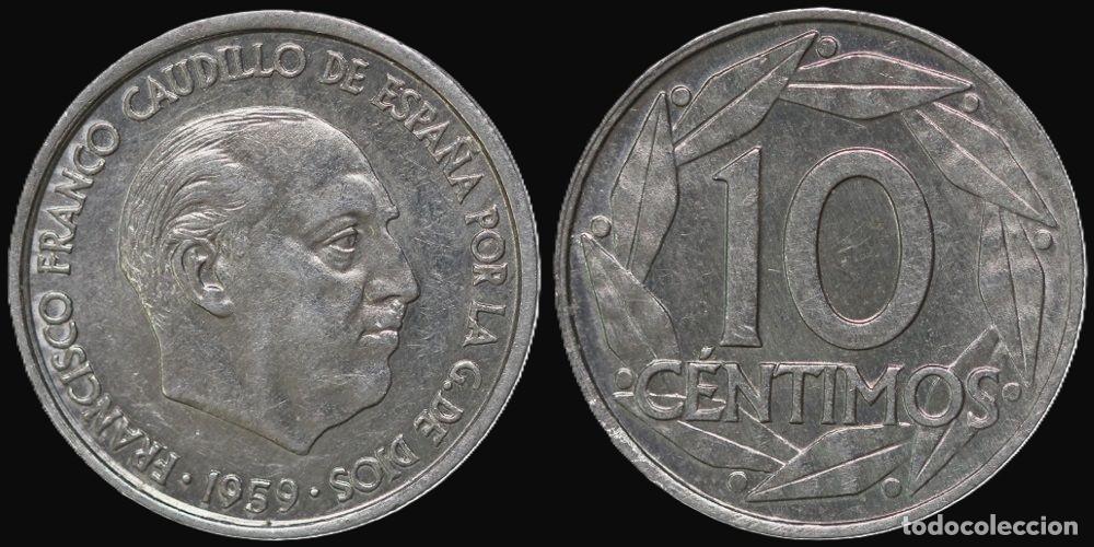 Monedas Franco: SPAIN 10 CENTS 1959 UNC