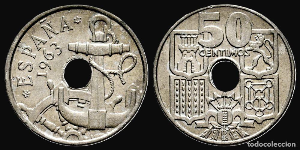 Monedas Franco: SPAIN 50 CENTS 1963*19-63 VERY GOOD CONDITION