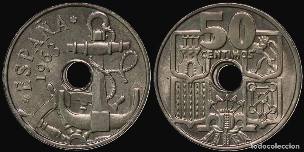 Monedas Franco: SPAIN 50 CENTS 1963*19-64 UNC