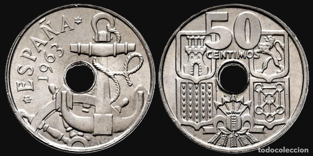 Monedas Franco: SPAIN 50 CENTS 1963*19-64 UNC