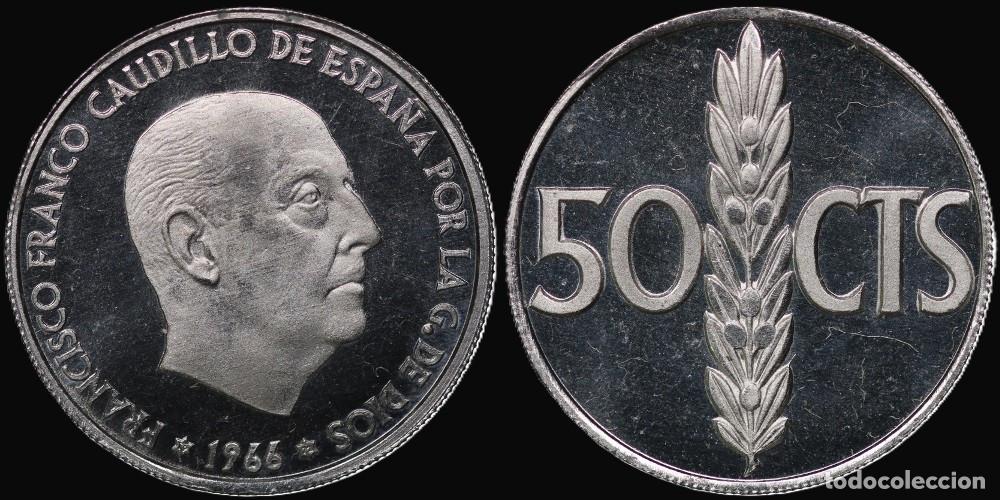 Monedas Franco: SPAIN 50 CENTS 1966*19-72 PROOF