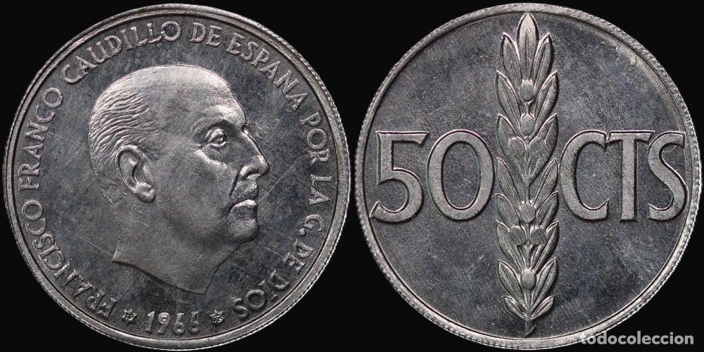 Monedas Franco: SPAIN 50 CENTS 1966*19-73 UNC