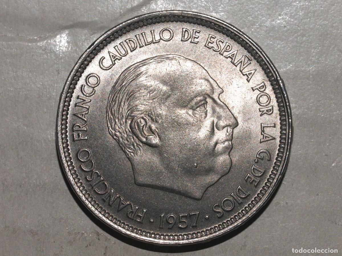 Monedas Franco: MONEDA DE 50 PTAS. DE 1957. ESTRELLAS 19 - 58. ERRORES DE ACU&Ntilde;ACION