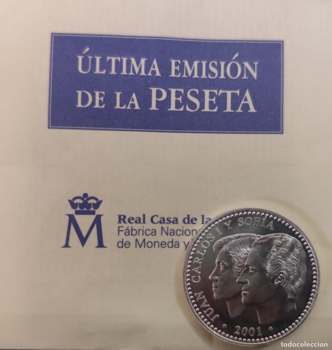 Monedas Franco: &Uacute;ltima emisi&oacute;n de la peseta. FNMT 2001