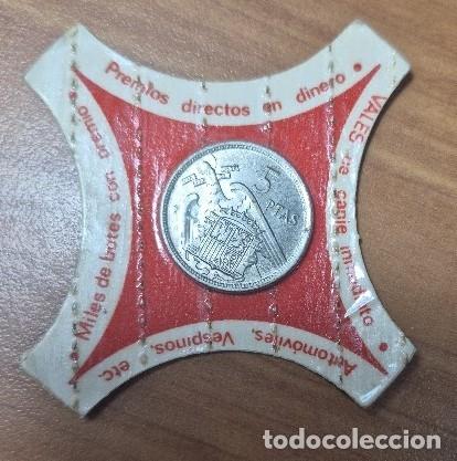Monedas Franco: 5 pesetas SC a&ntilde;os 50-70. En blister de publicidad EKO