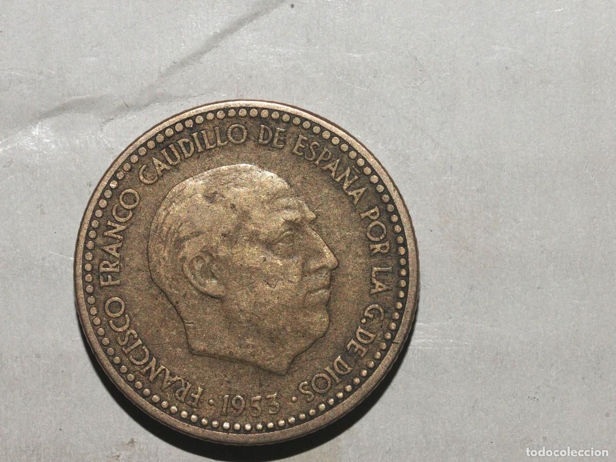 Monedas Franco: MONEDA DE 1 PTA. 1953 ESTRELLAS 19/ ... SIN NUMERO ERRORES DE ACU&Ntilde;ACION
