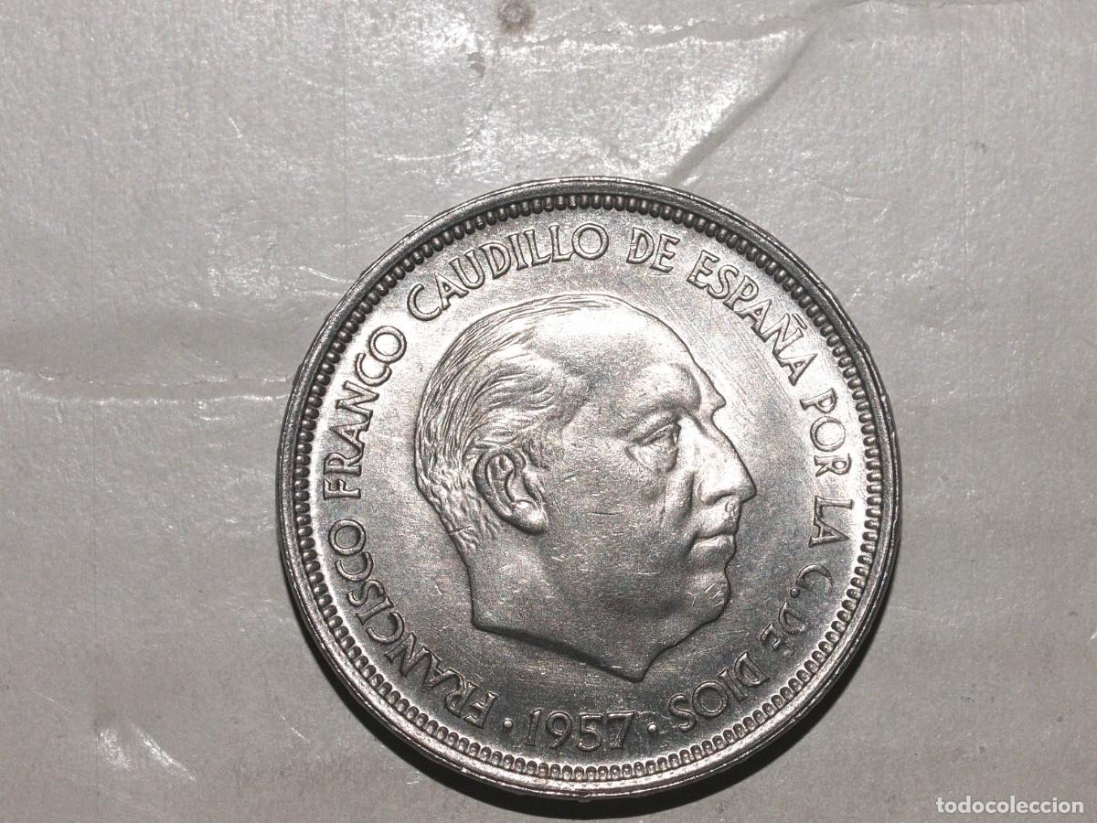 Monedas Franco: MONEDA DE 50 PTAS. DE 1957 ESTRELLA 58 ERRORES DE ACU&Ntilde;ACION
