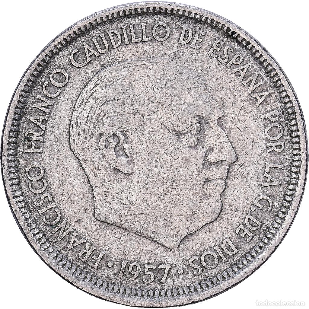 Monedas Franco: [#1224155] Espa&ntilde;a, Caudillo and regent, 5 Pesetas, 1959, Cobre - n&iacute;quel, BC+, KM:786