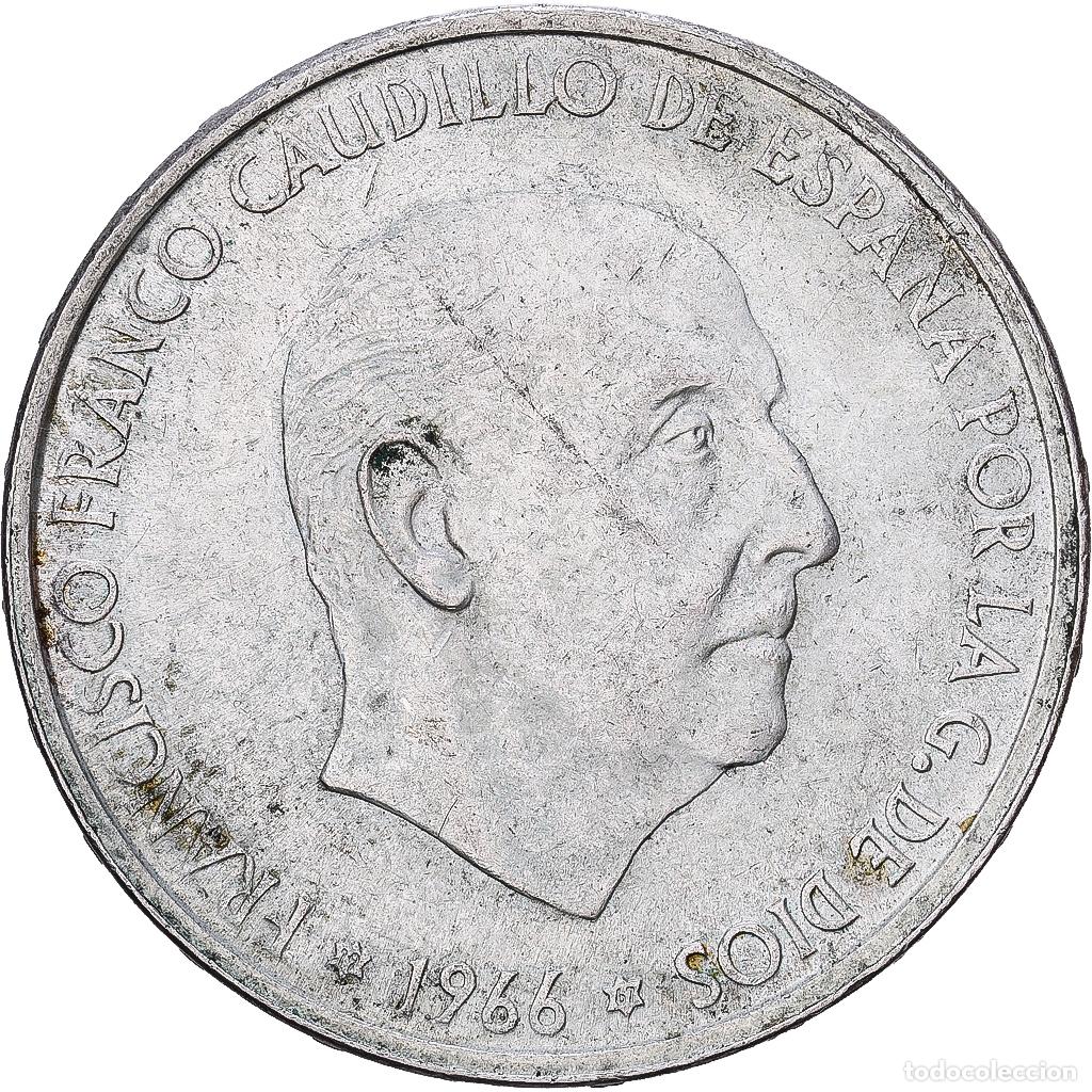 Monedas Franco: [#1509971] Espa&ntilde;a, Caudillo and regent, 100 Pesetas, 1966 (67), Plata, BC+, KM:797