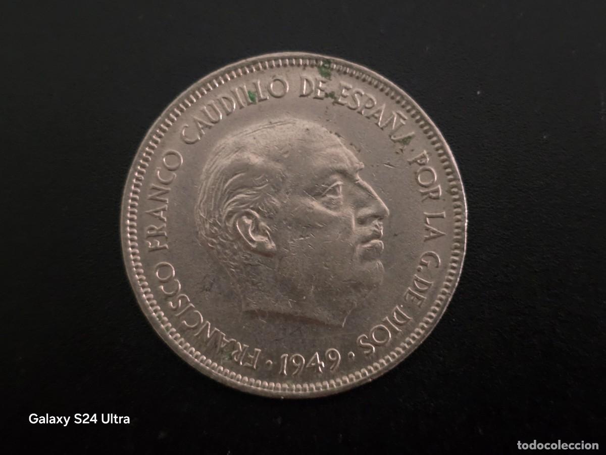 Monedas Franco: 5 PESETAS DE 1949 ....DURO CABEZ&Oacute;N....MUY BONITA......LA DE LAS FOTOS