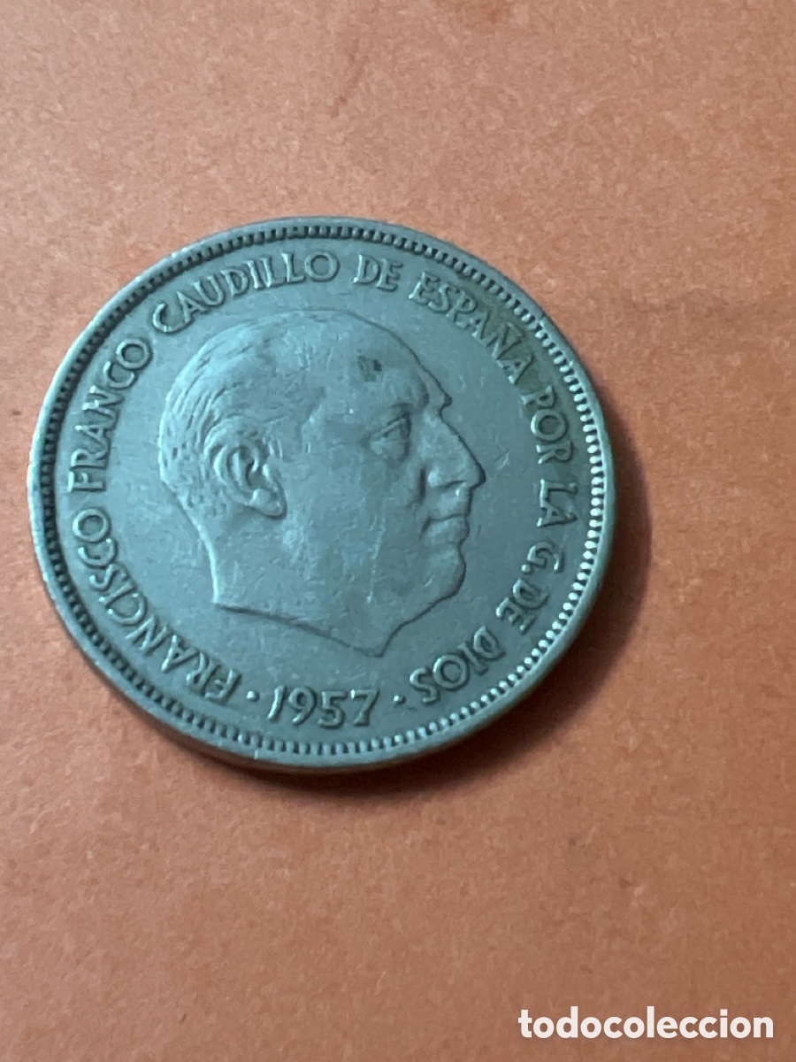Monedas Franco: C563. Moneda 25 Ptas 1957*71 E Espa&ntilde;ol.