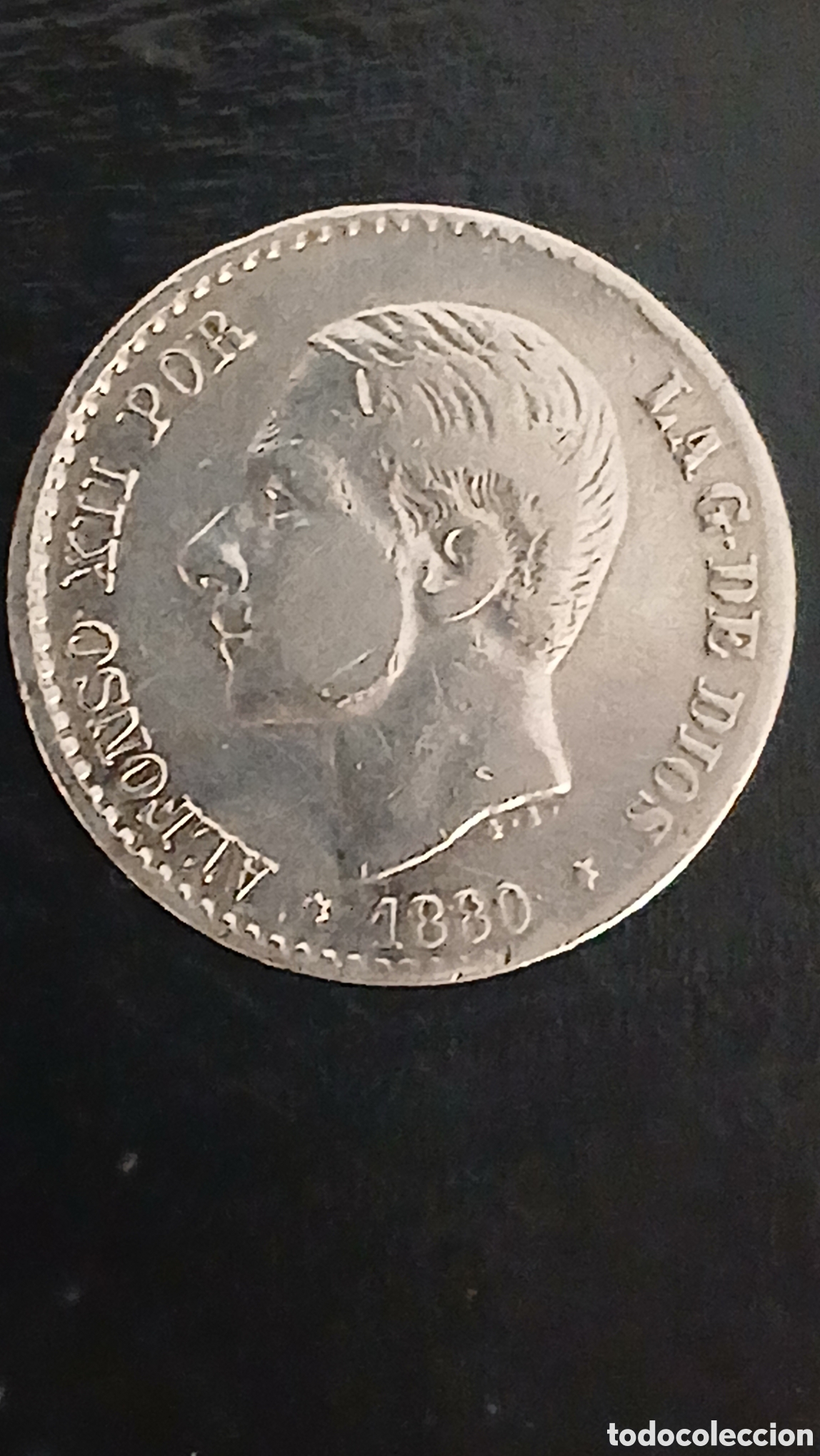 Monedas Franco: 50 c&eacute;ntimos 1880 alfonso XII.plata