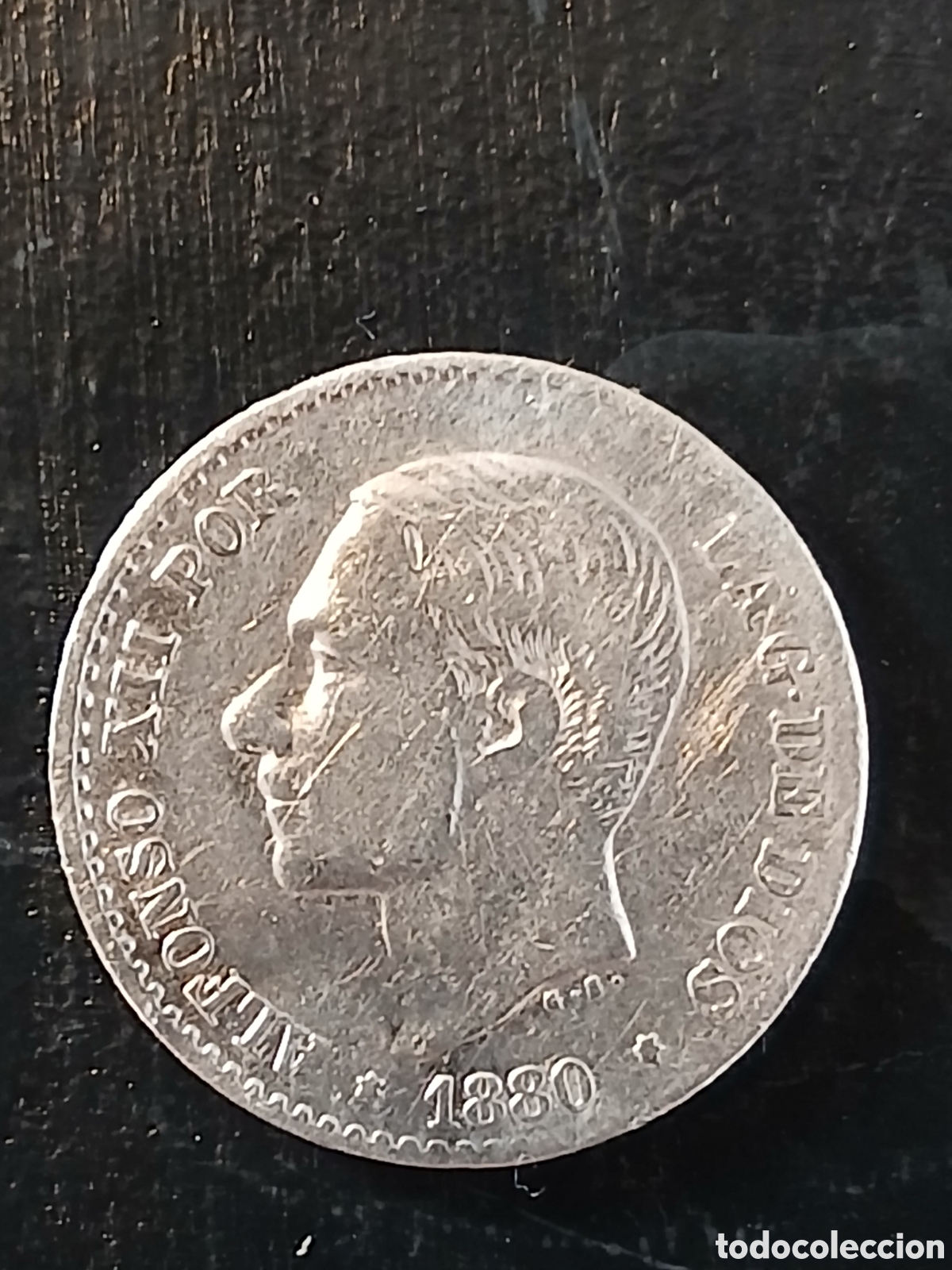 Monedas Franco: 50 C&Eacute;NTIMOS 1880 ALFONSO XII.plata
